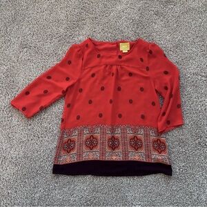 Maeve Boho Blouse size 4 Anthropologie